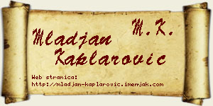 Mlađan Kaplarović vizit kartica